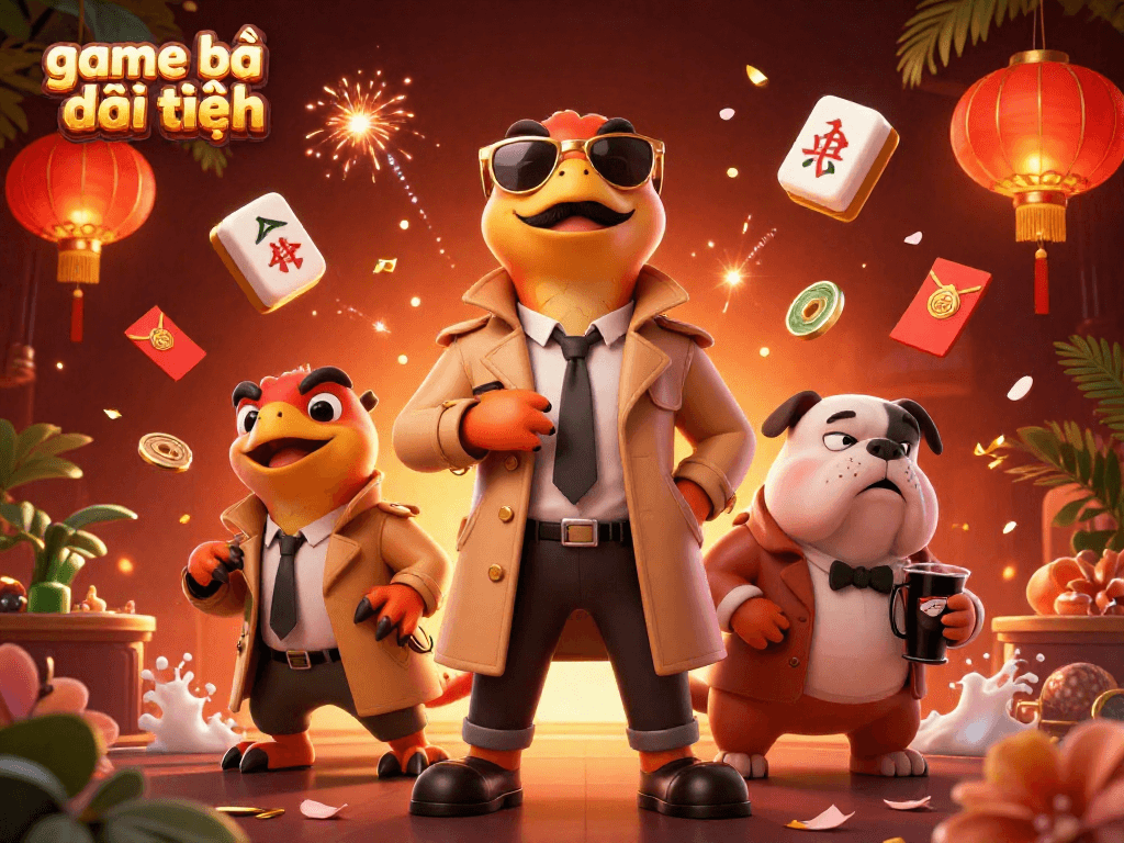 Engage in thrilling game bài đổi thưởng with raptors sneaking into a casino, showcasing vibrant casino elements.
