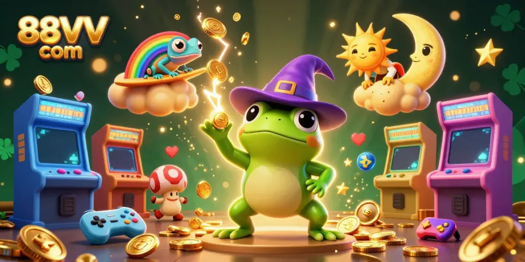 Engage with the excitement of 88VV com as vibrant characters create a dynamic casino world.