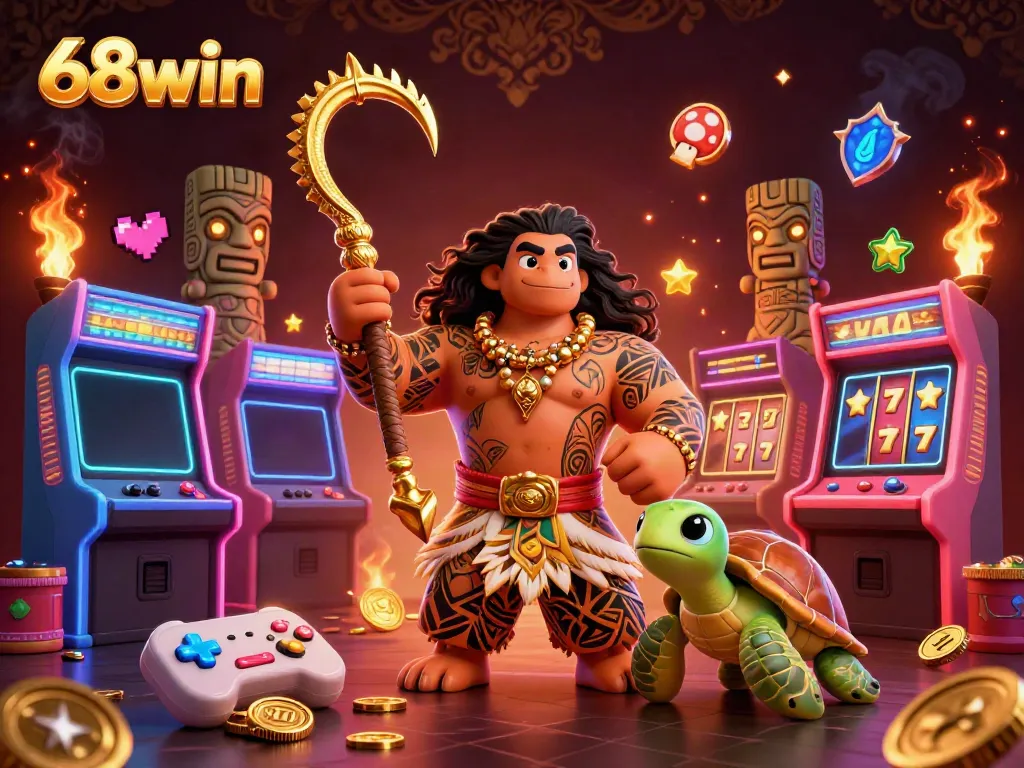 Experience thrilling gameplay on 68win with vibrant casino elements and dynamic gaming characters.