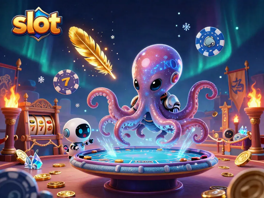 Experience the thrill of slot gaming with a dynamic 3D illustration featuring a unique alien theme.