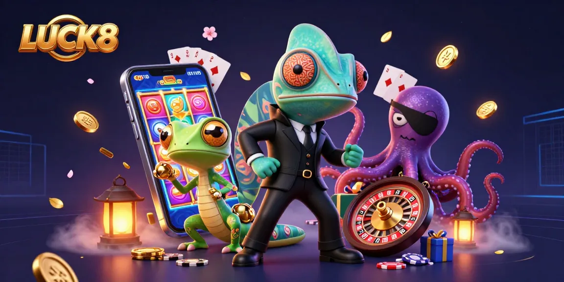 LUCK8 tham gia các trò chơi sòng bạc thú vị trong bữa tiệc 3D đầy màu sắc.