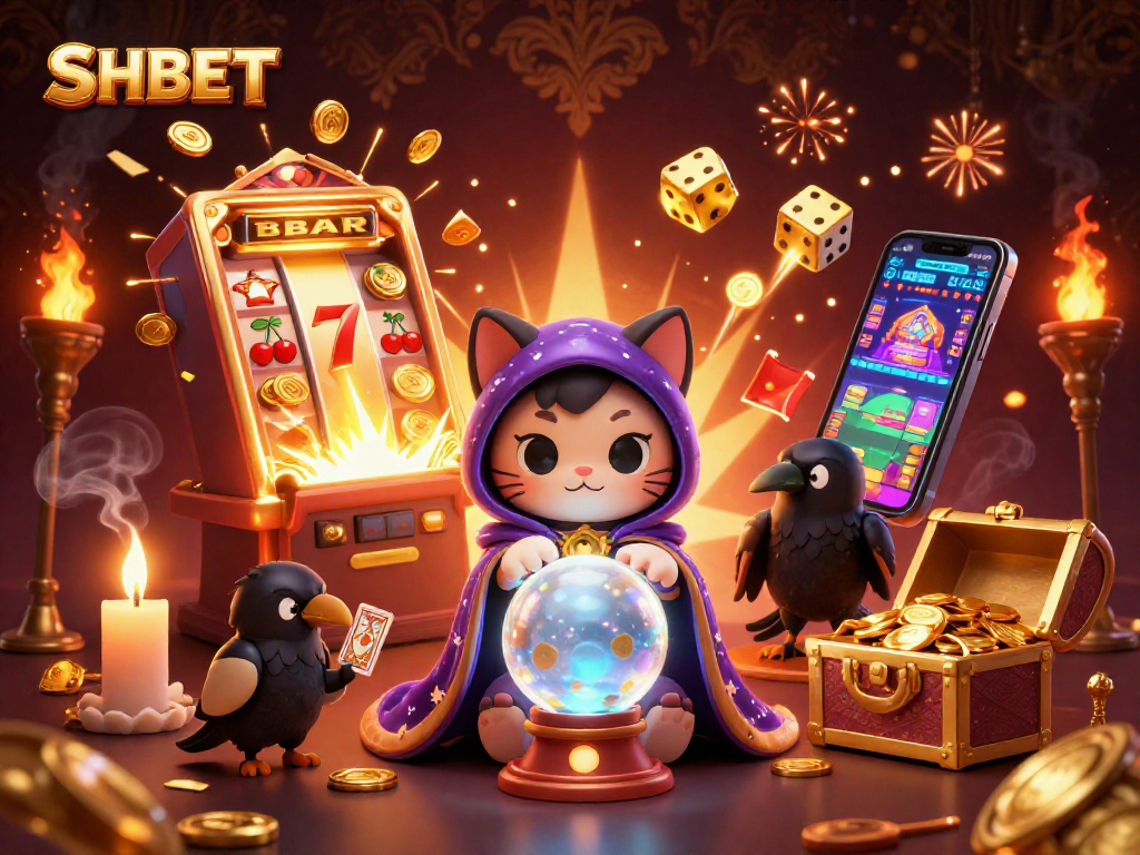 SHBET players spin reels on a vibrant slot machine, engaging with exciting casino action.