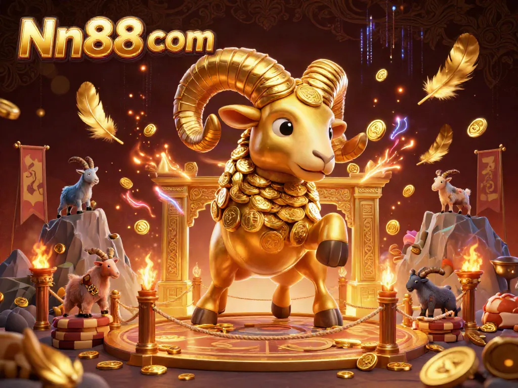 Experience thrilling action at Nn88 com with our vibrant online casino adventure featuring a colossal golden ram.